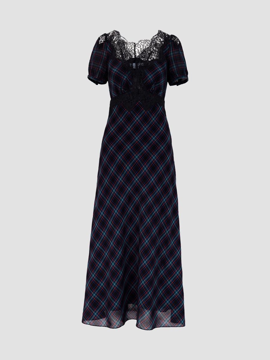 Hill House Home Women's The Oakley Dress - Jewel Tartan - Size XL
