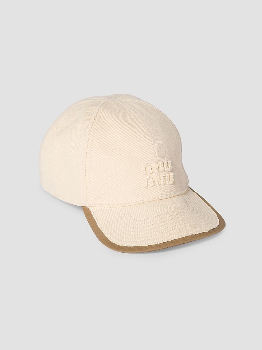 Women's Drill And Poplin Baseball Cap - Beige Khaki - Size Medium