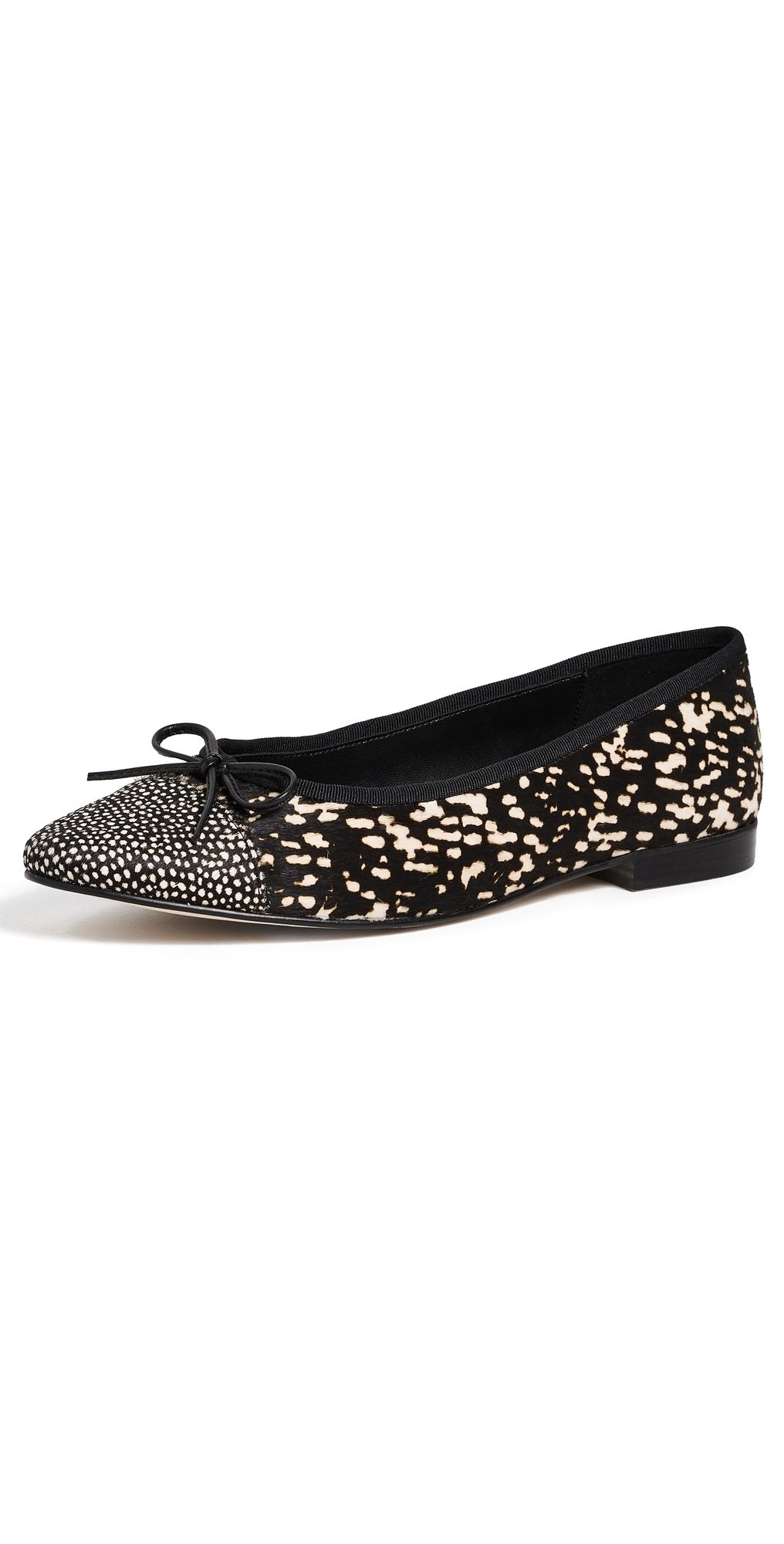 Jeffrey Campbell Arabesq Flats Black White Hair 8.5