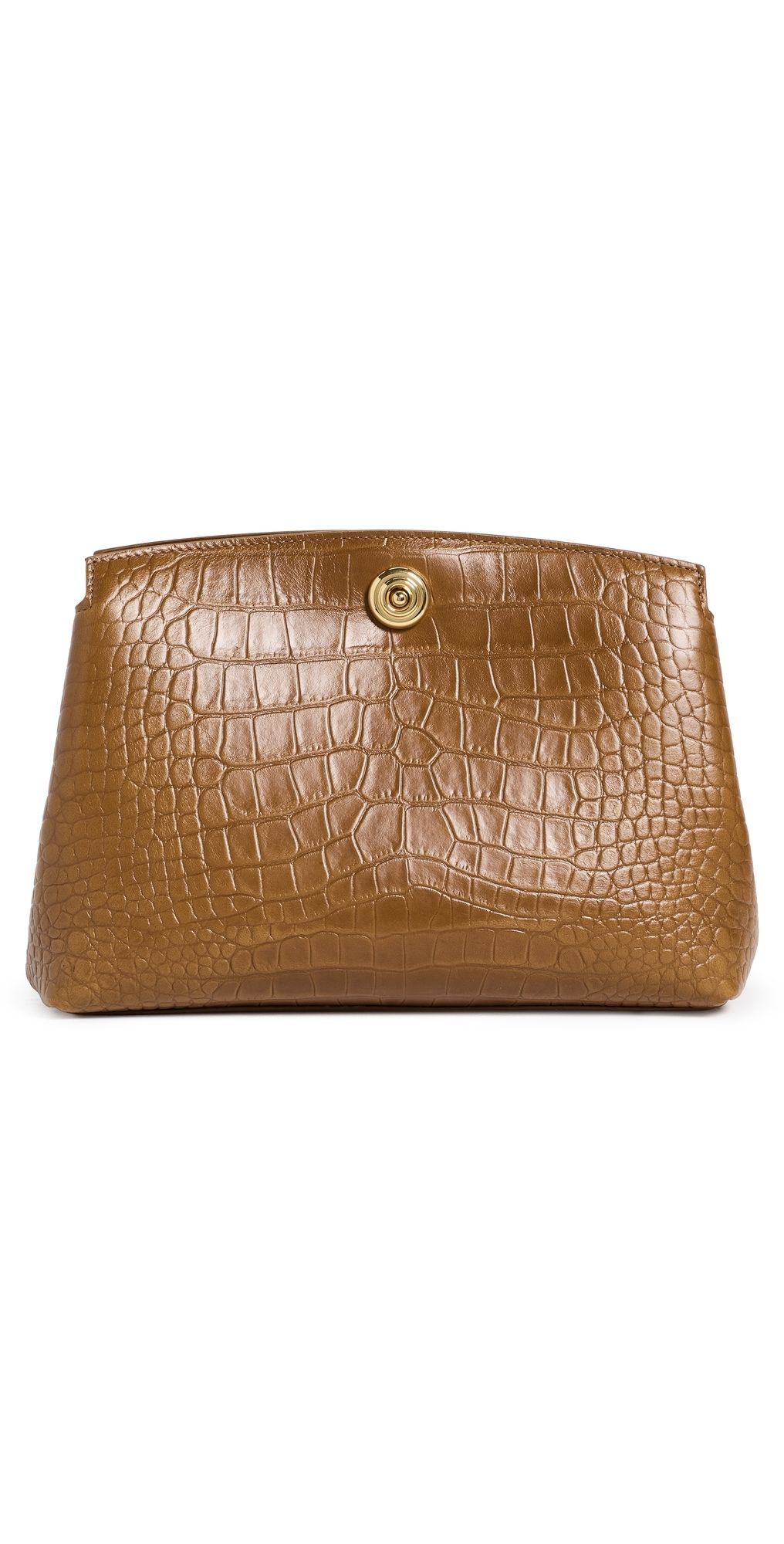 Liffner Pushlock Leather Pouch Nougat Gold Lock One Size