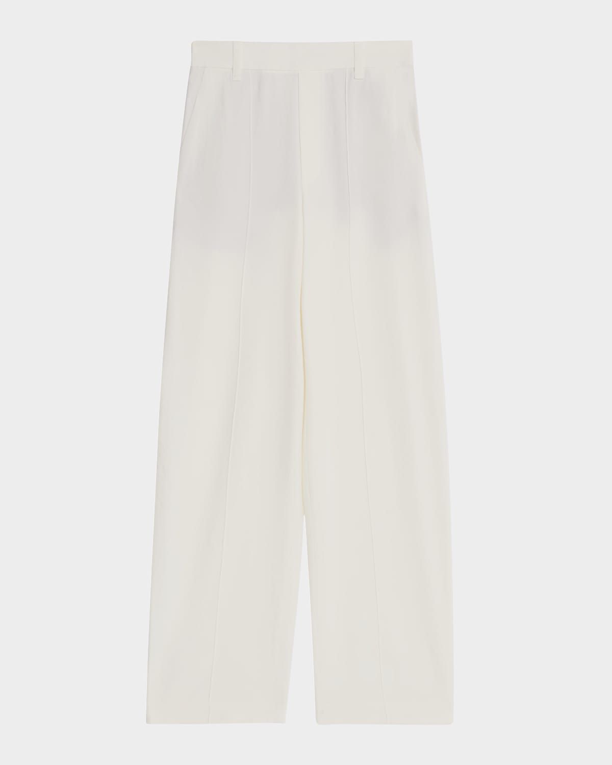 High-Rise Pull-On Linen Pants