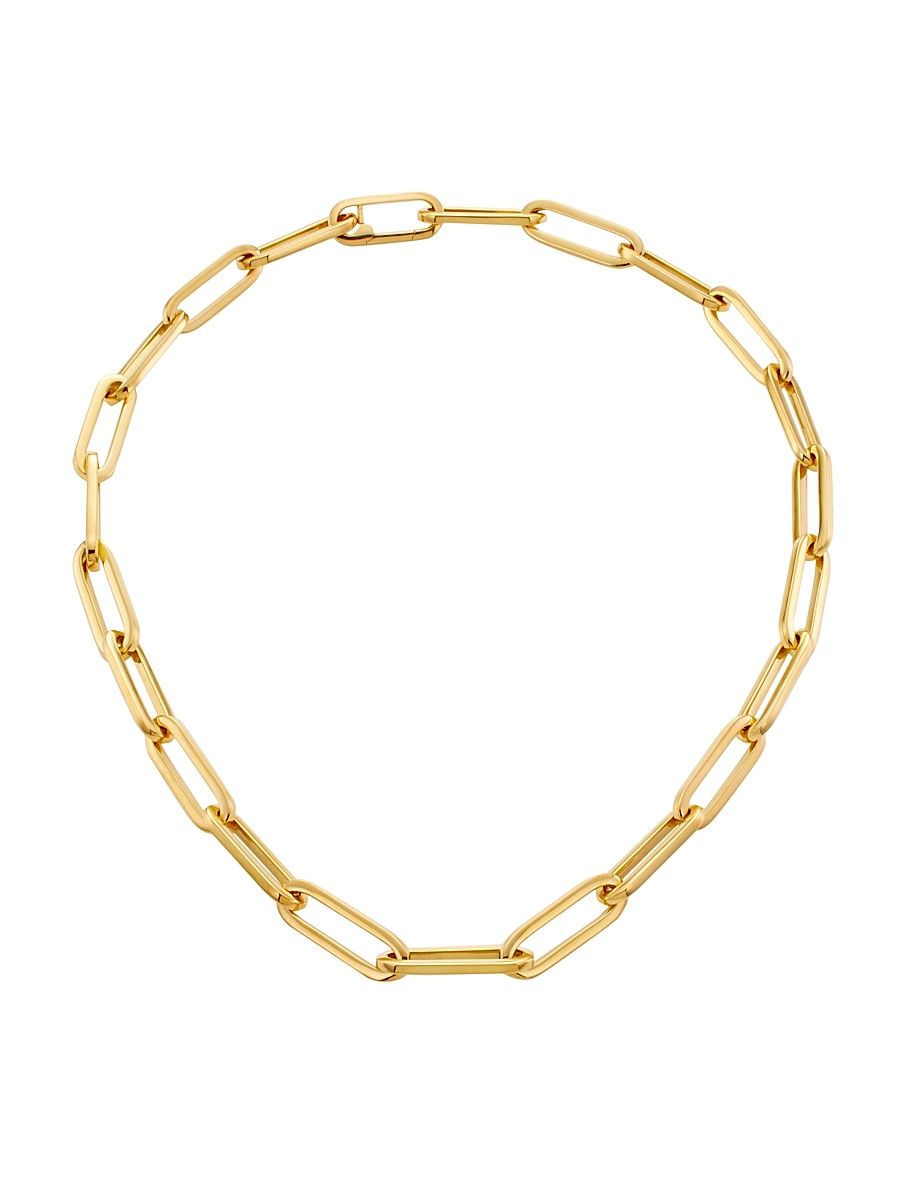 Women's 14K Yellow Gold Paper Clip Chain Necklace - Yellow Gold - Size 17