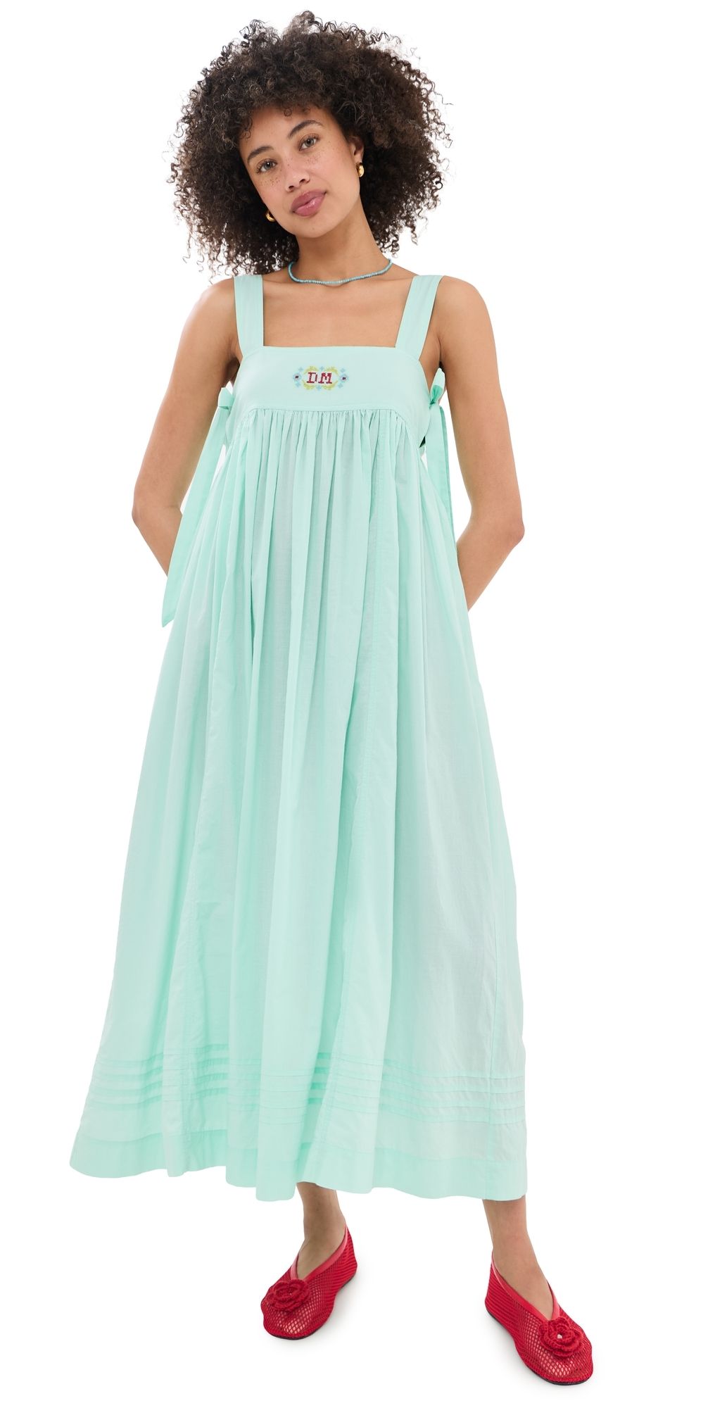 Damson Madder Aspen Midi Night Dress Mint 12