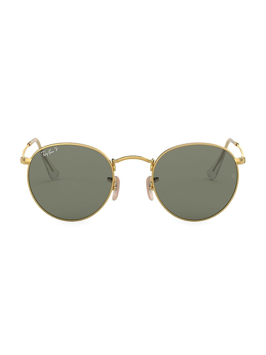 Women's RB3447 50MM Round Sunglasses - Dark Green