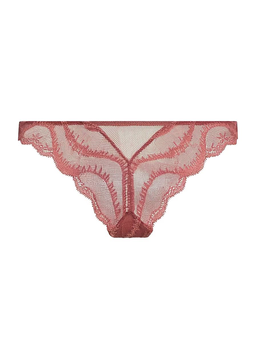 Women's Leche Moi Lace Thong - Rose Fauvee - Size Large