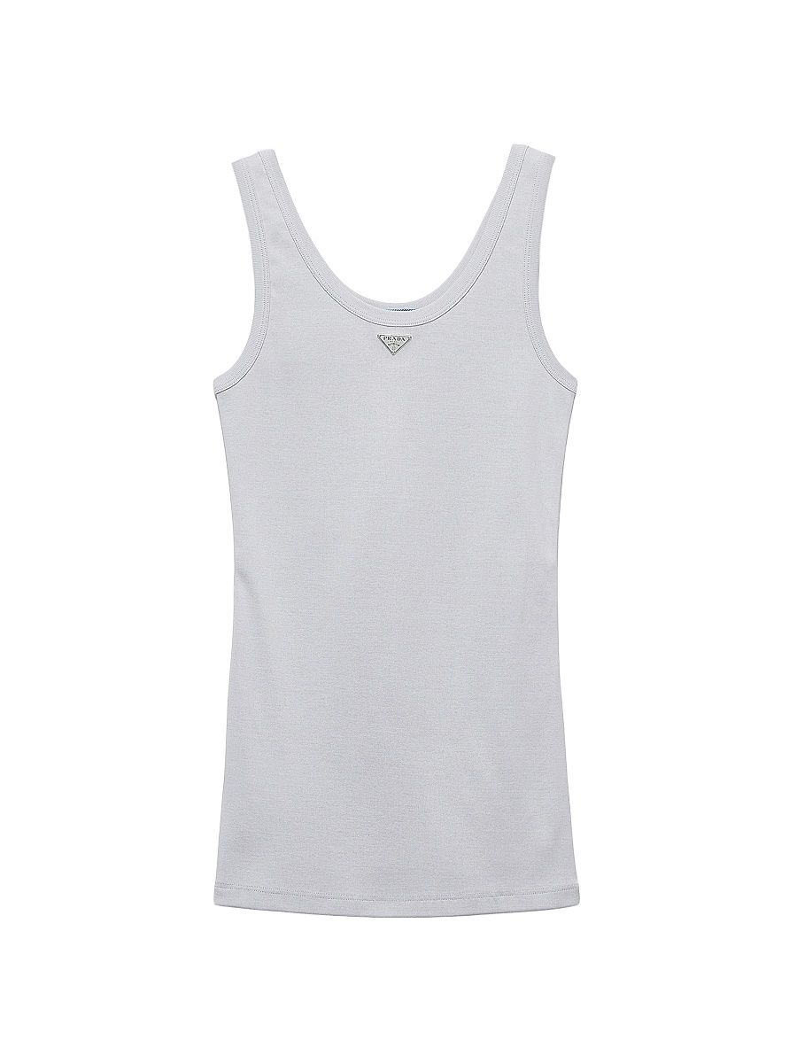 Women's Ribbed Knit Tank Top - Grey - Size 4