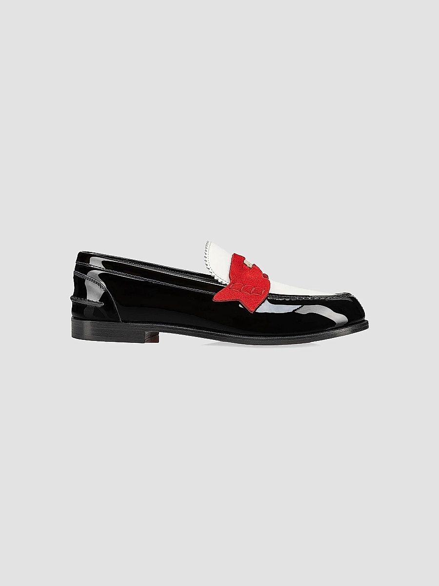Christian Louboutin Women's Penny Patent Leather Loafers - Multicolor - Size 4.5