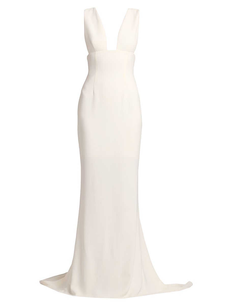 Women's Sculpted Column Gown - White - Size 8