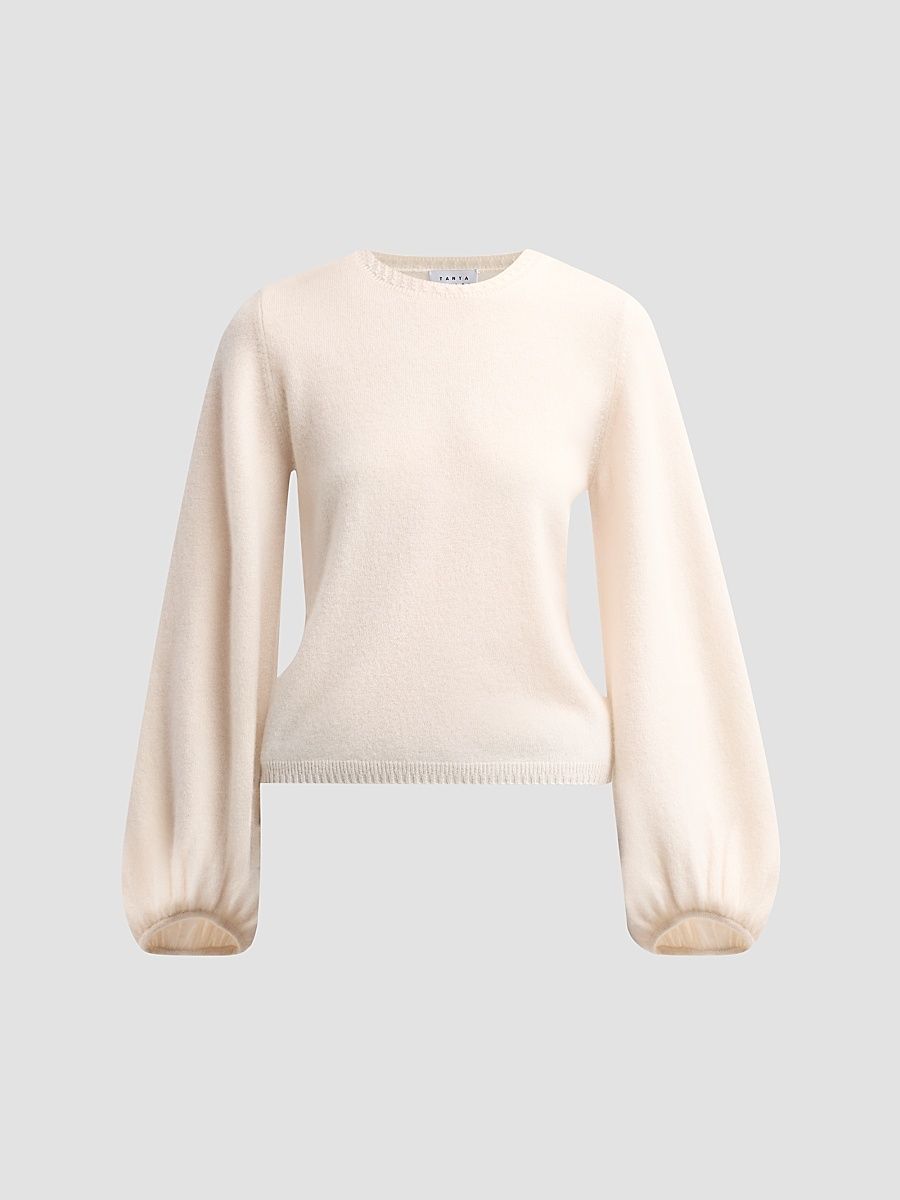Women's Marina Cashmere Crewneck Sweater - Ivory - Size XL