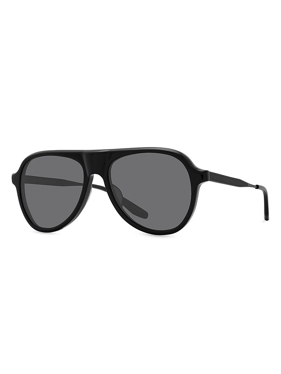 Men's Vedretta 55MM Aviator Sunglasses - Black
