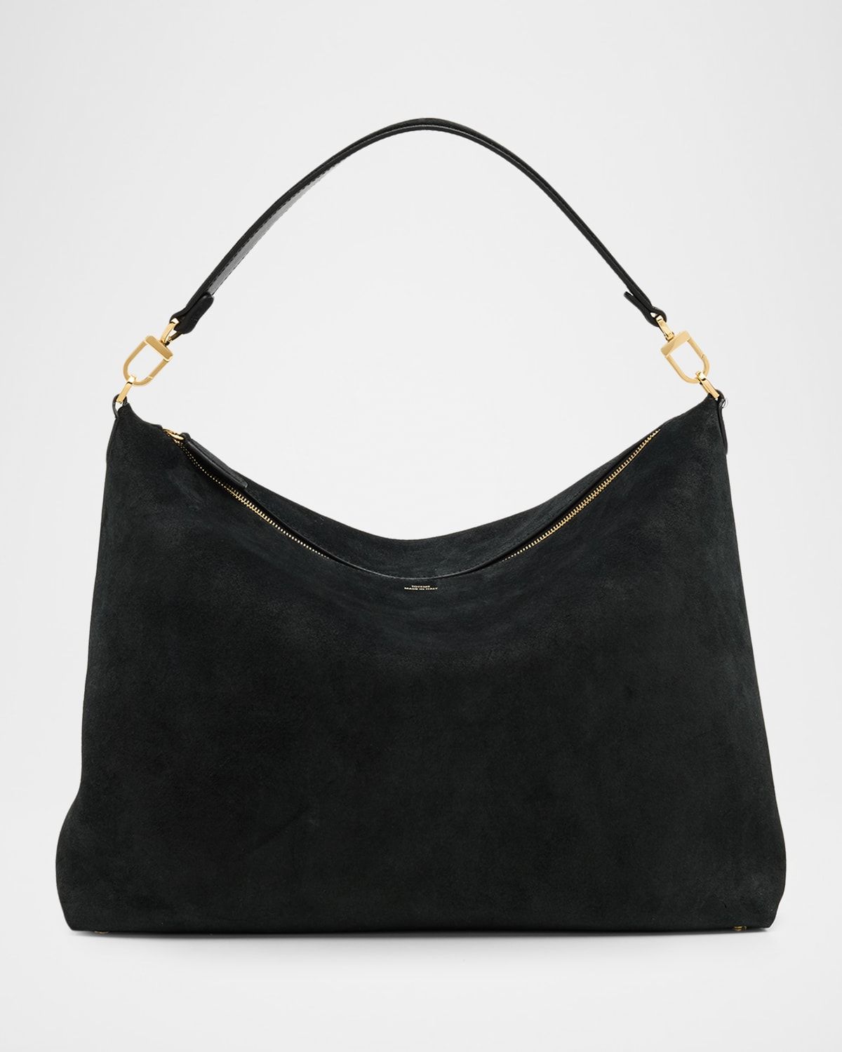 Medium Suede Scooped Shoulder Bag