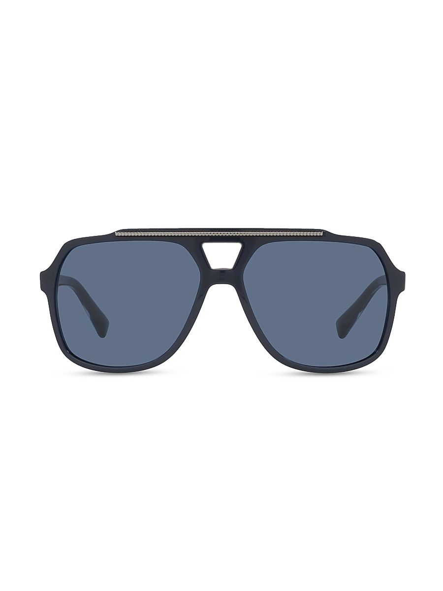 Men's Gros Grain 60MM Sunglasses - Blue