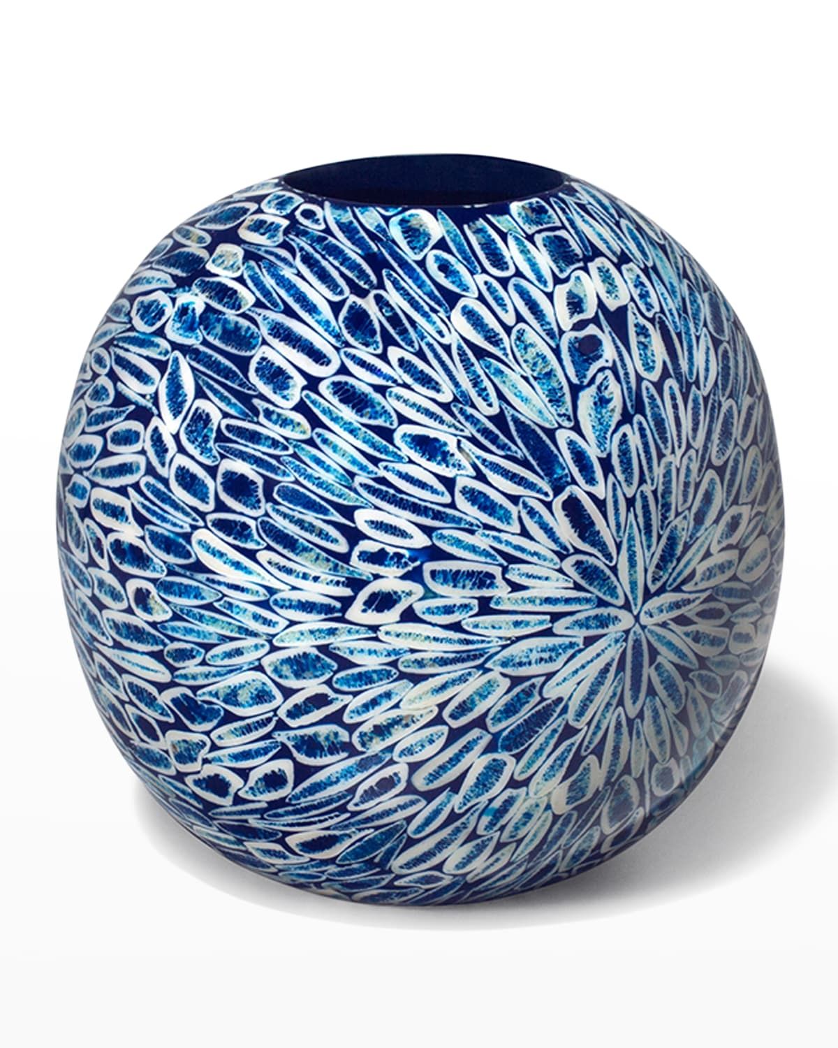 10" Blue Almendro Rose Bowl