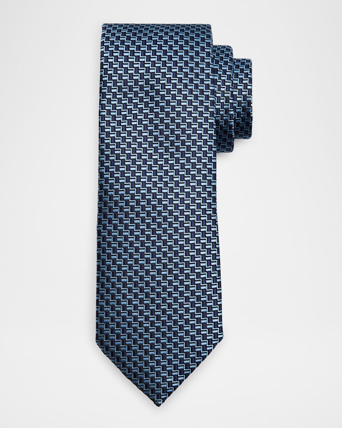 Men & apos;s Bicolor Basketweave Silk Tie