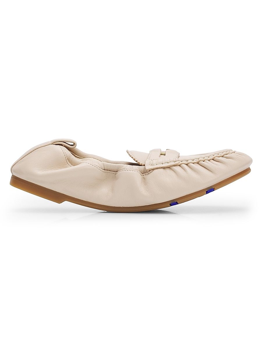 Women's Fawn Leather Loafer Flats - Nutmeg - Size 5.5