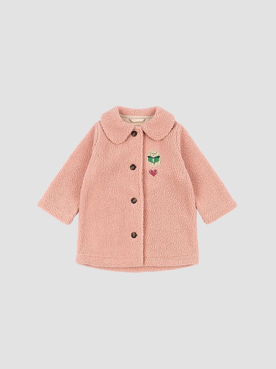 Baby Girl's & Little Girl's Jody Embroidered Bouclé Coat - Mellow Rose - Size 18 Months