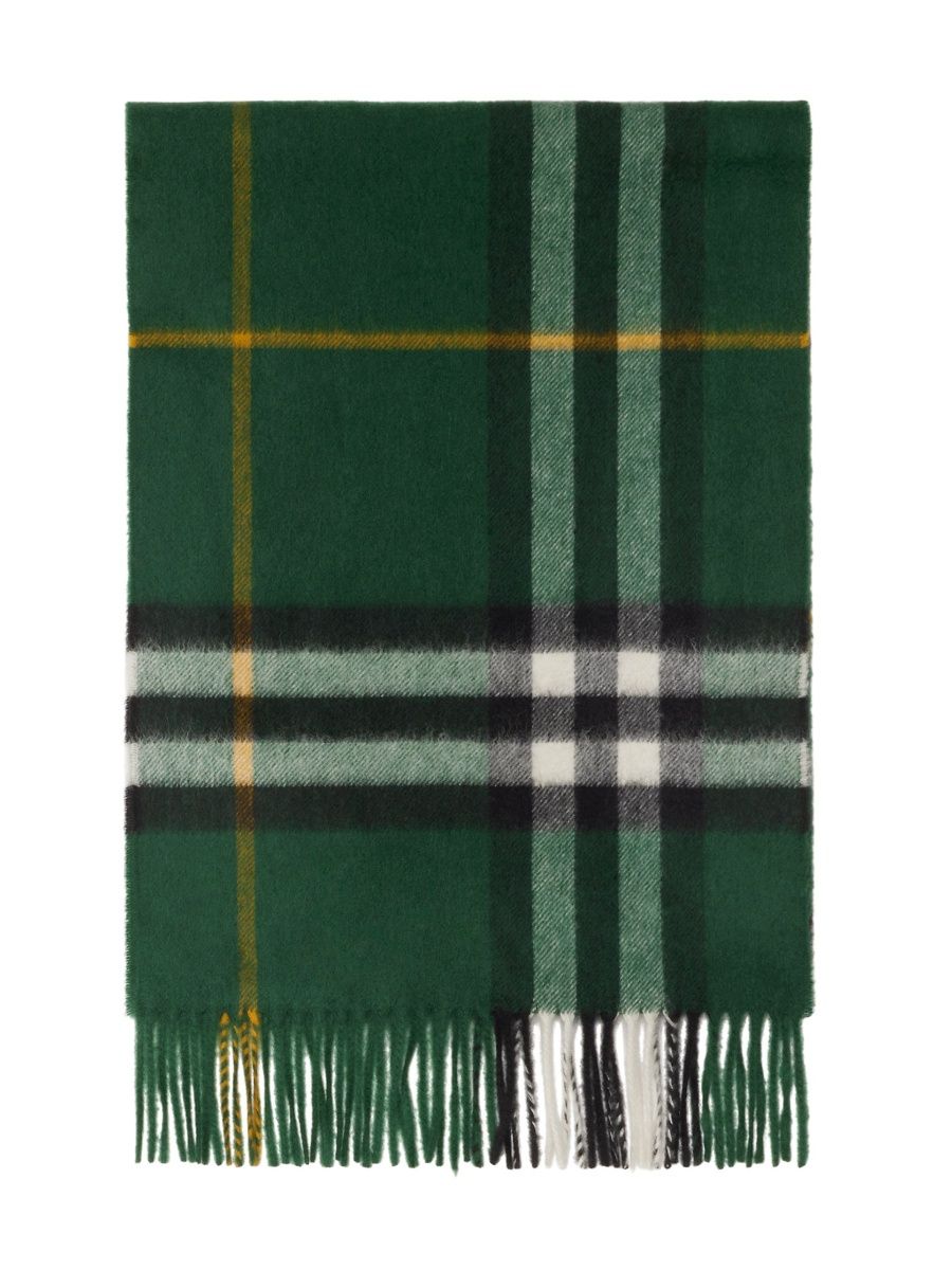 Burberry Women's Giant Check Cashmere Scarf - Dark Fern Green