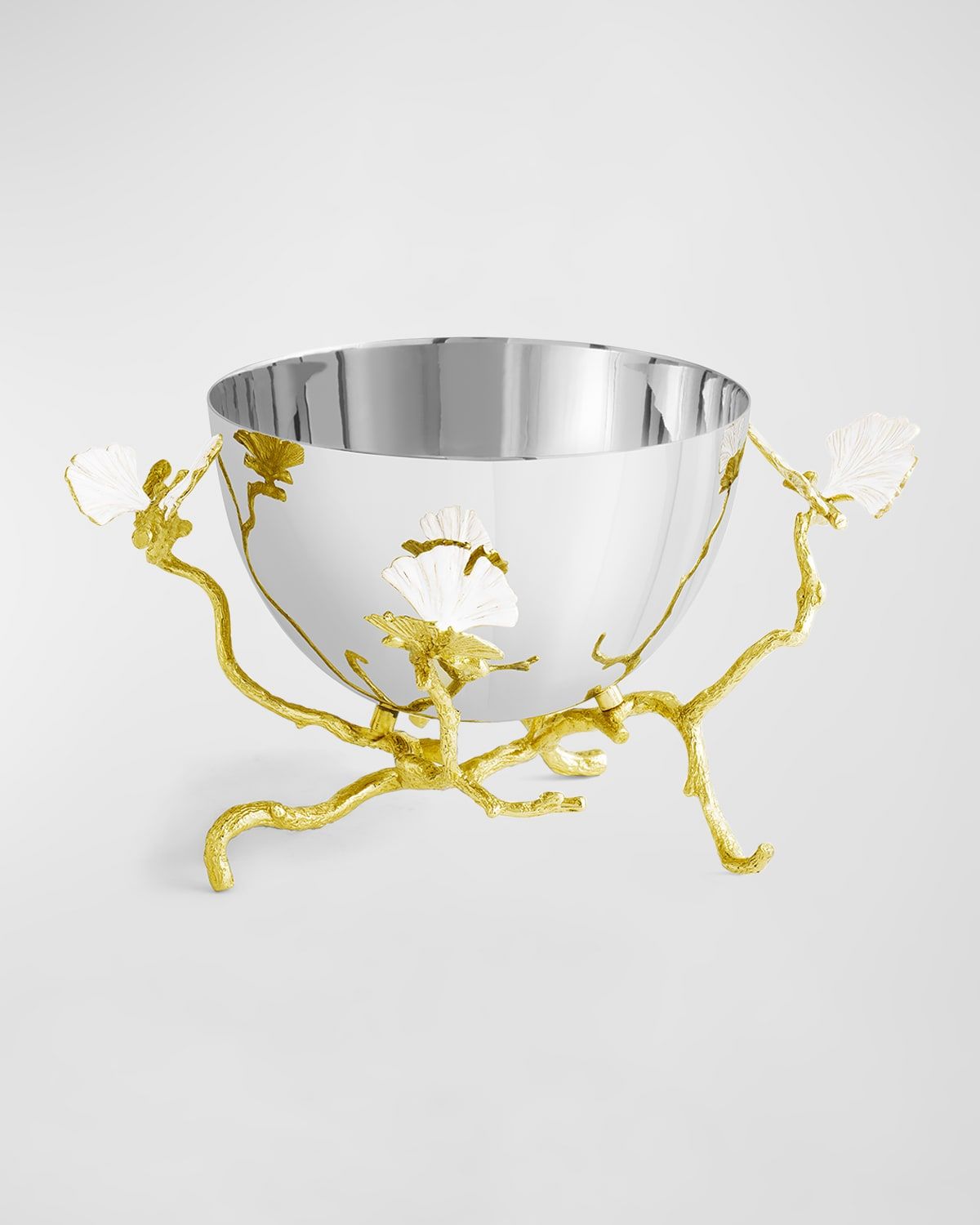 Butterfly Ginkgo White & Gold Small Bowl