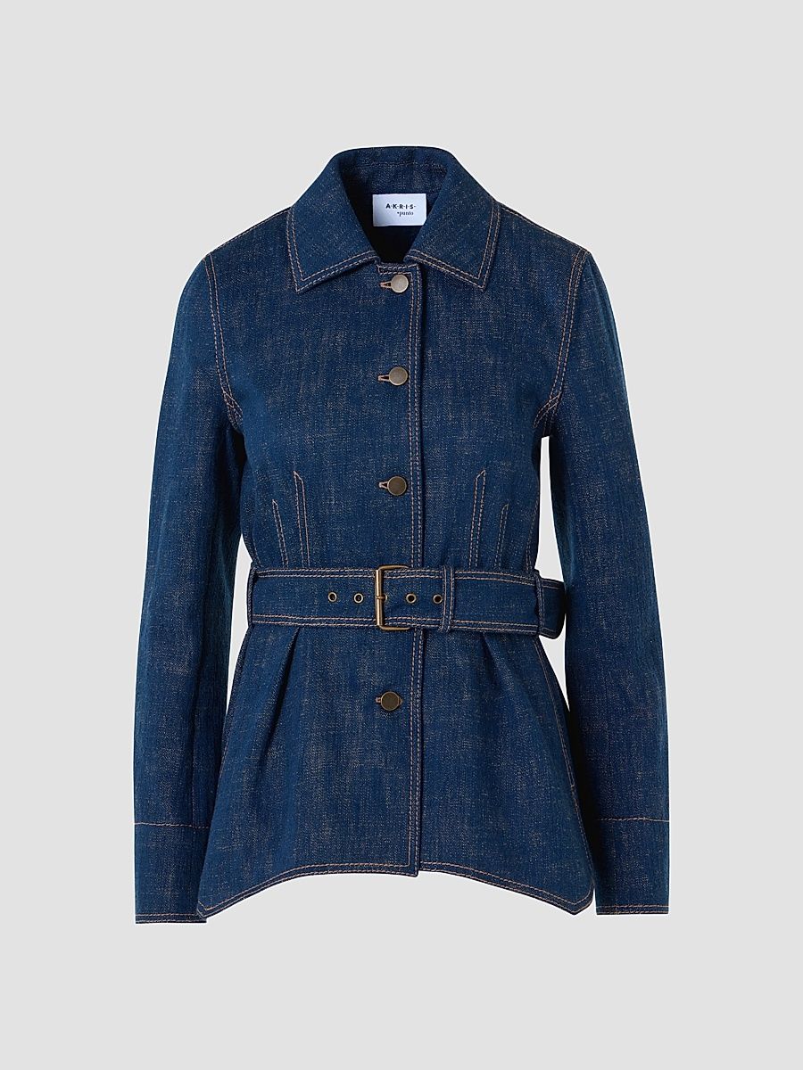 Women's Brushed Denim Jacket - Blue Denim - Size 2