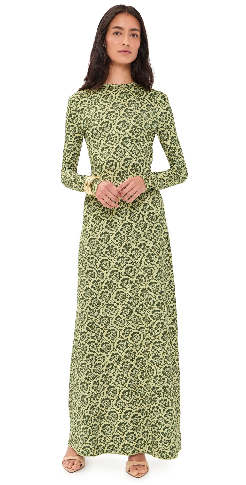Eywasouls Malibu Sam Maxi Dress Matcha Margarita S