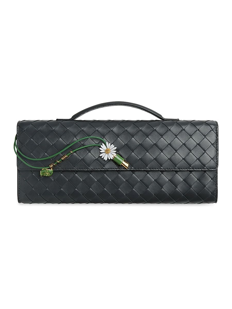 Women's Andiamo Intrecciato Leather Clutch - Ardois Daisy