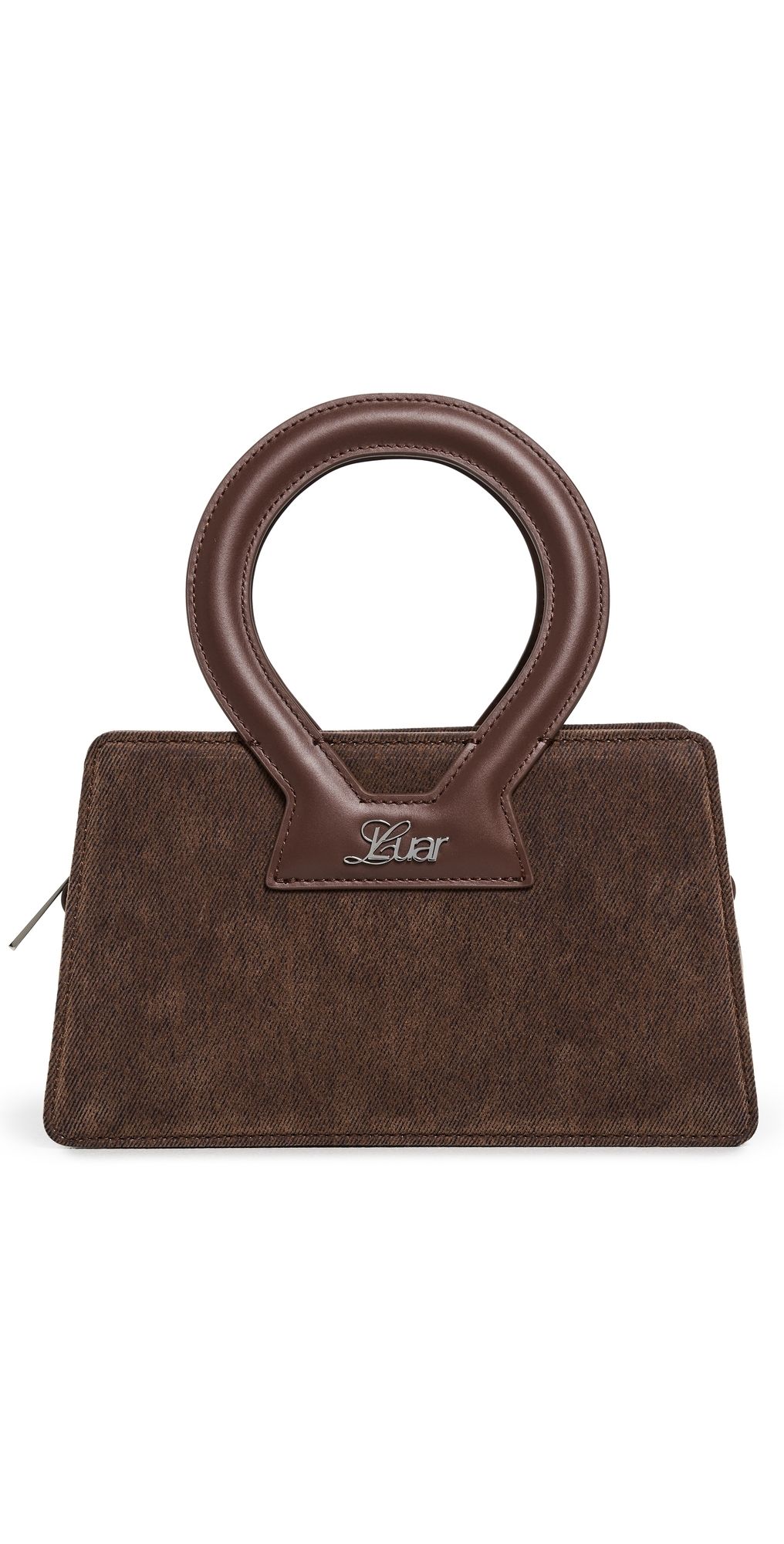 LUAR Ana Small Bag Brown Denim Enzyme One Size
