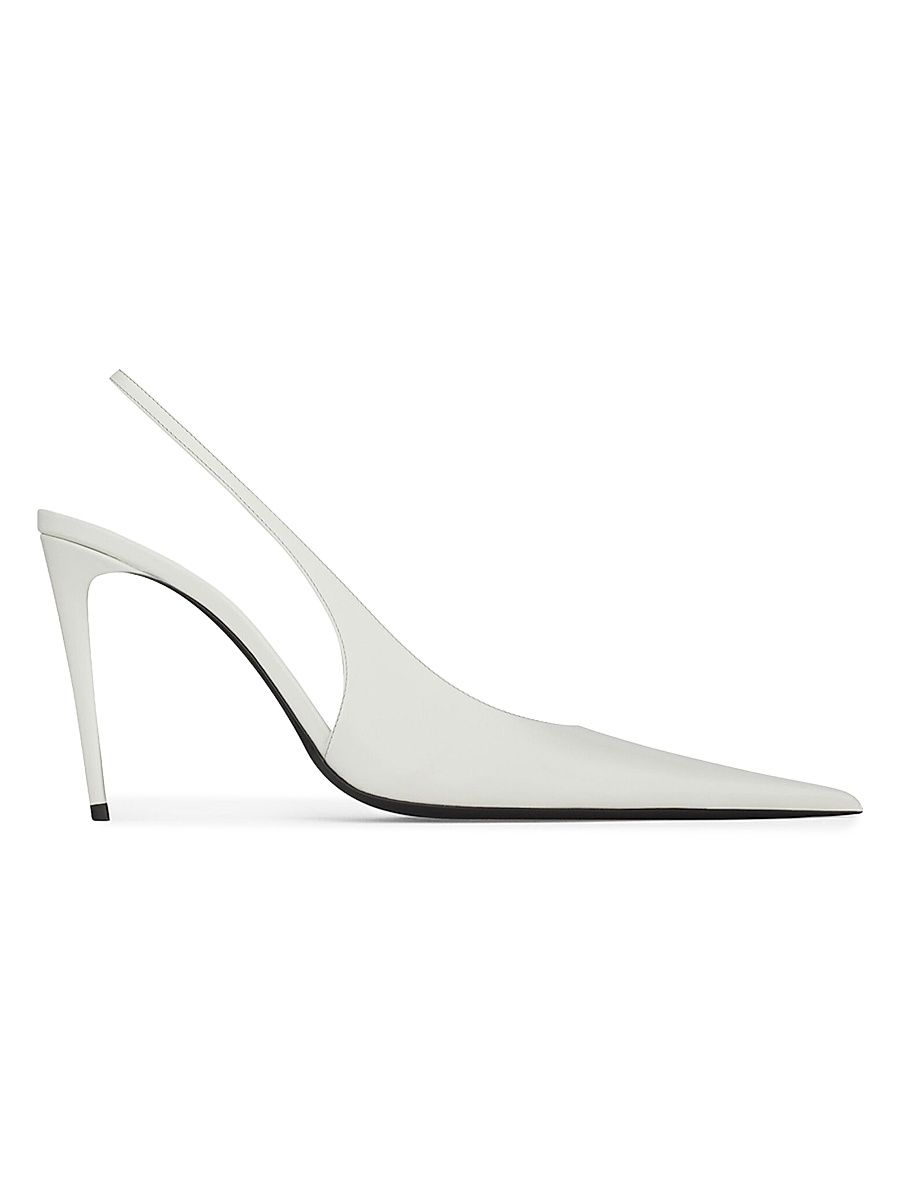 Women's Guermantes Slingback Pumps in Patent Leather - White - Size 7