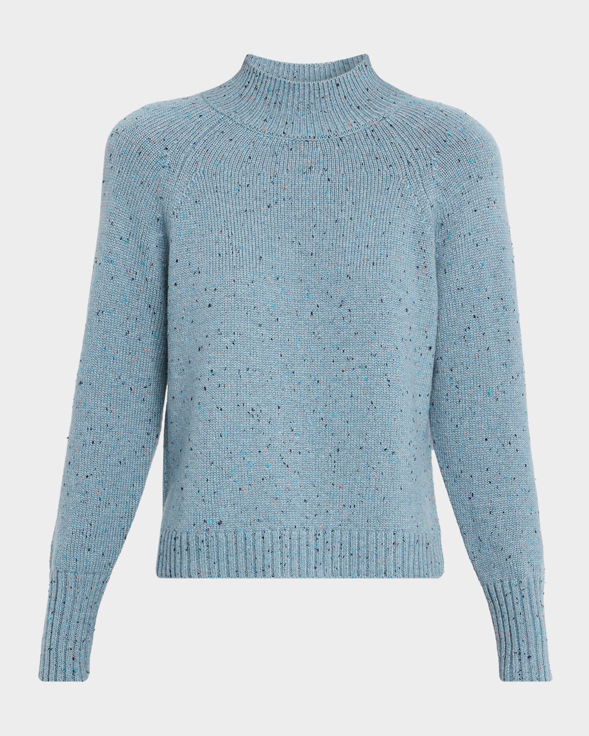 Isabel Speckled Mock-Neck Sweater