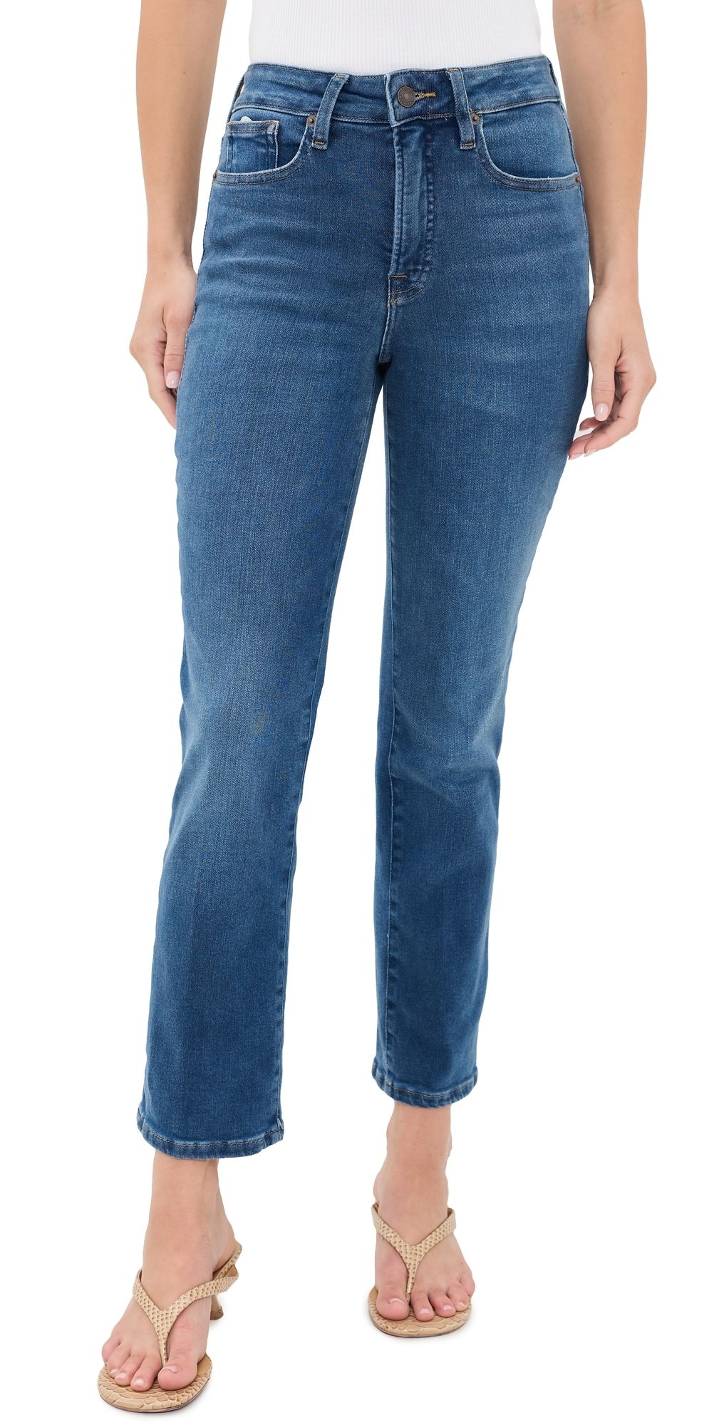 Good American Soft Tech Good Legs Straight Jeans Indigo1233 12