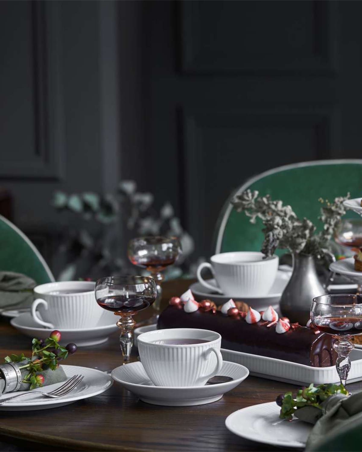 Plisse Set Of 4 Breakfast/Coffee Cup - 7 Oz.