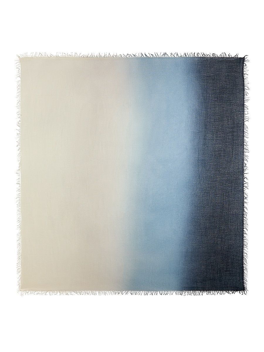 Women's Heritage Enrichetta Ombré Cashmere-Blend Scarf - Grey Blue Ombre