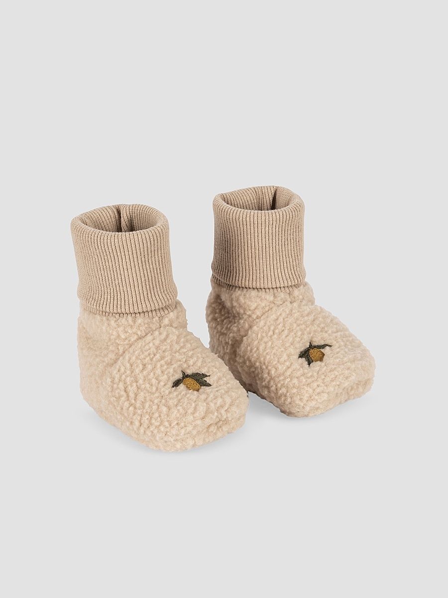 Baby Girl's Safa Teddy Fleece Booties - Oxford Tan - Size 6 Months