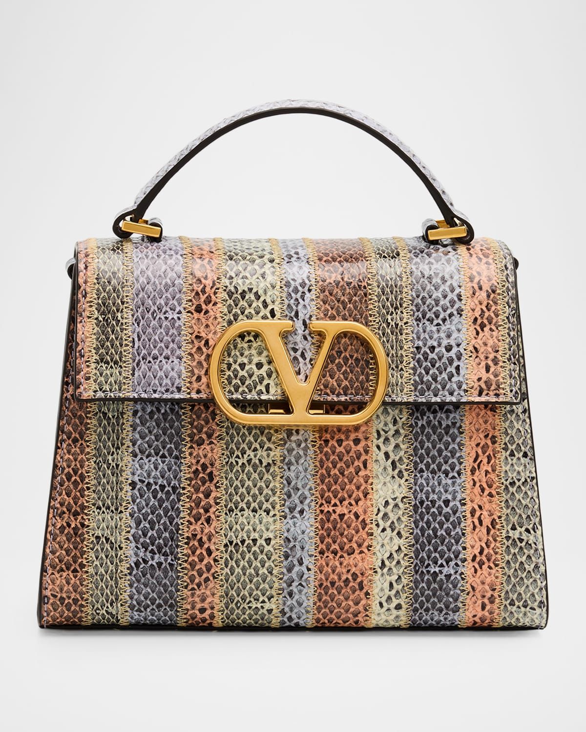 VSling Snakeskin Top-Handle Bag