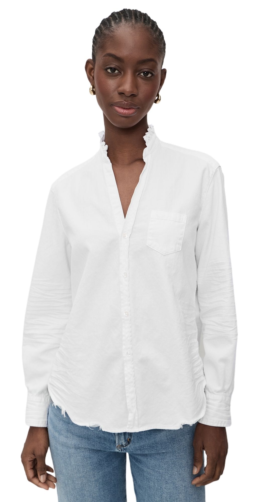 Frank & Eileen Relaxed Button-Up Shirt White M