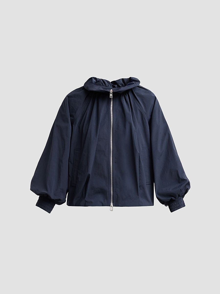 Women's Circe Hooded Bubble Jacket - Navy - Size 0