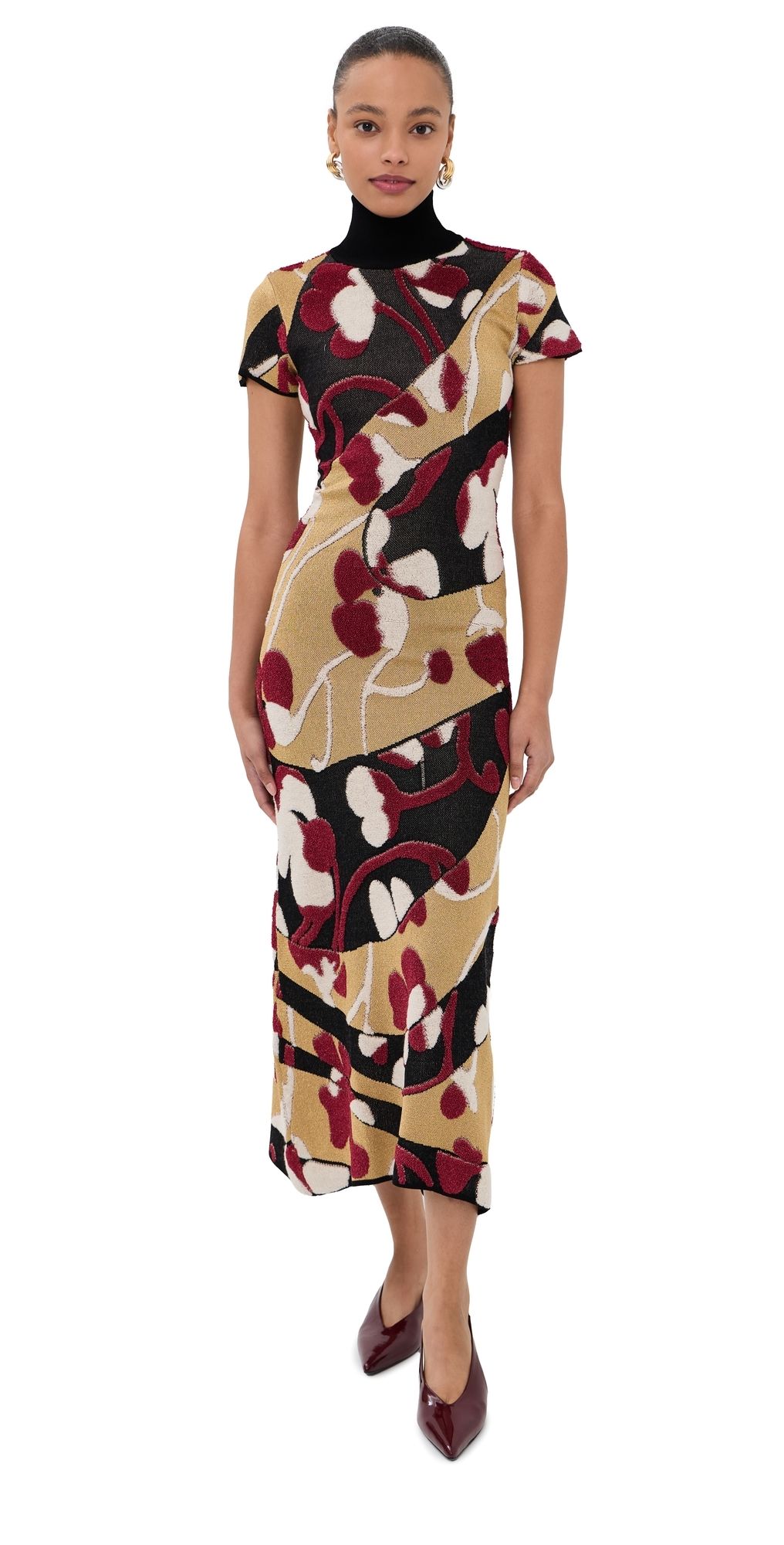 La DoubleJ Herald Long Dress Multicolor Gold/Purple/Black XS