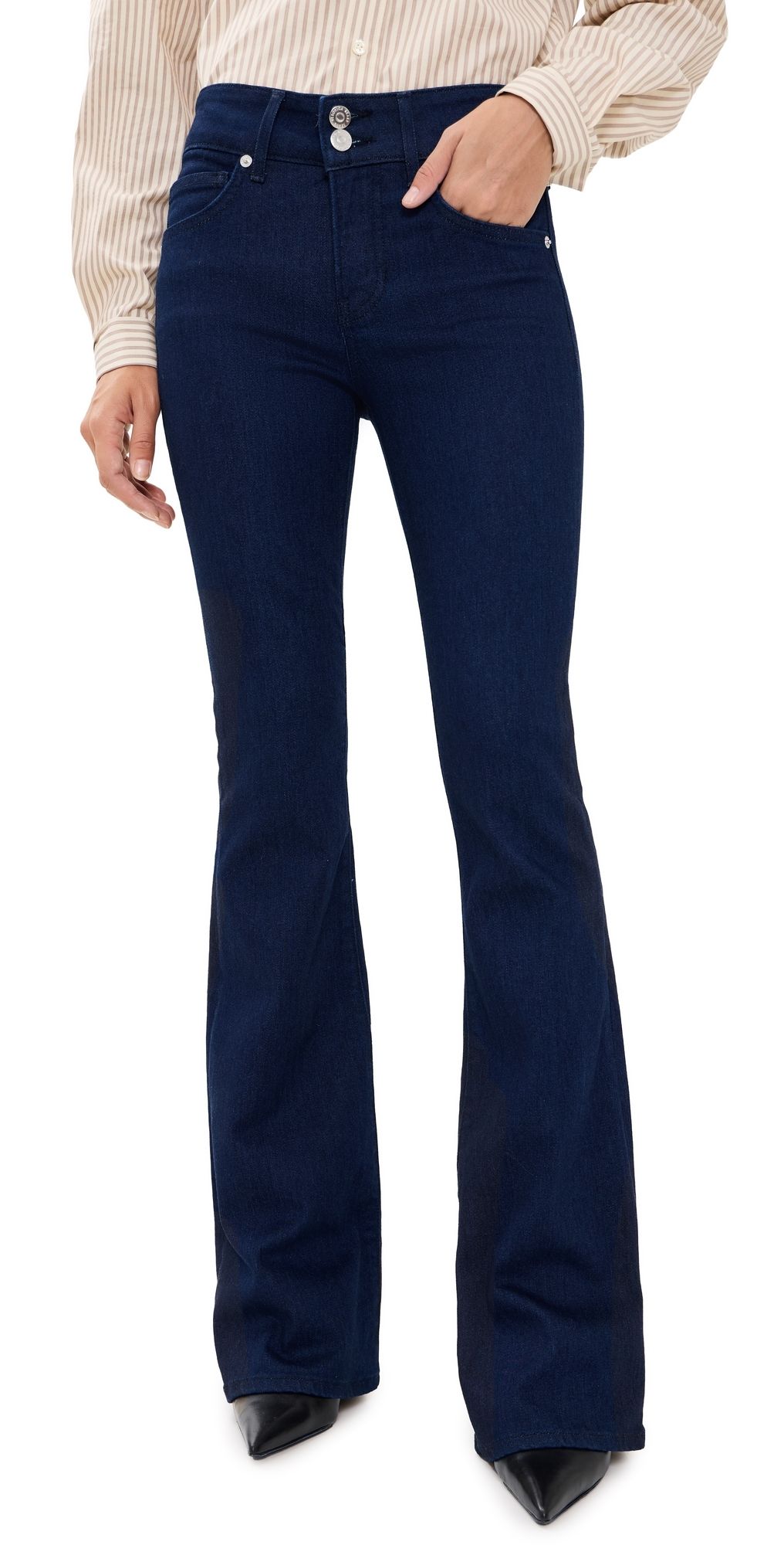 Veronica Beard Jean Beverly Skinny Flare Jeans Indigo Rinse 28