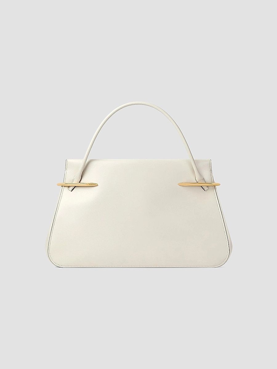 Givenchy Women's Large Pinch Top Handle Bag in Leather - Ivory