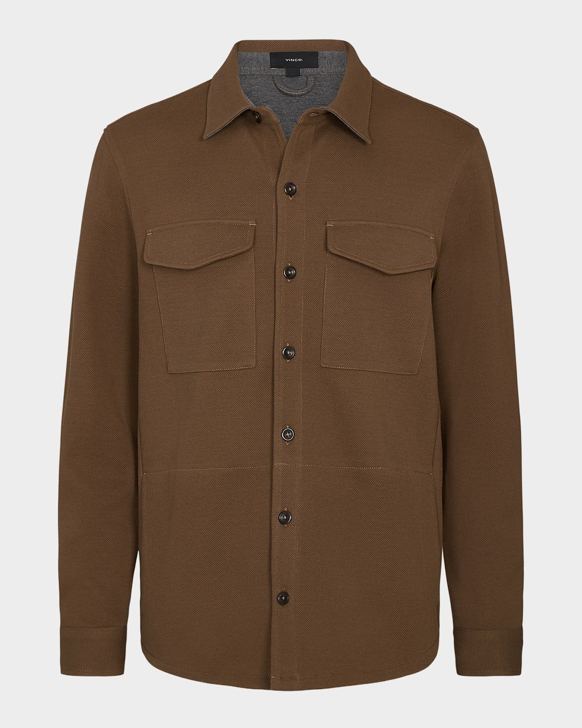 Men & apos;s Solid 4-Pocket Shirt Jacket