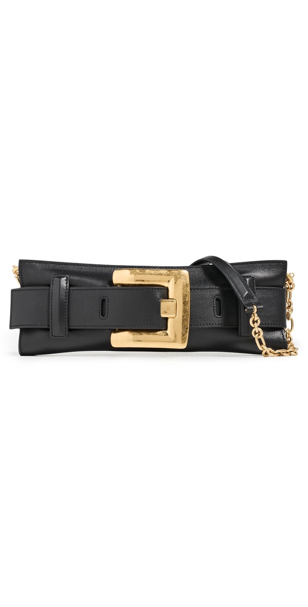 Balmain Anthem Calfskin Clutch 0PA Noir One Size