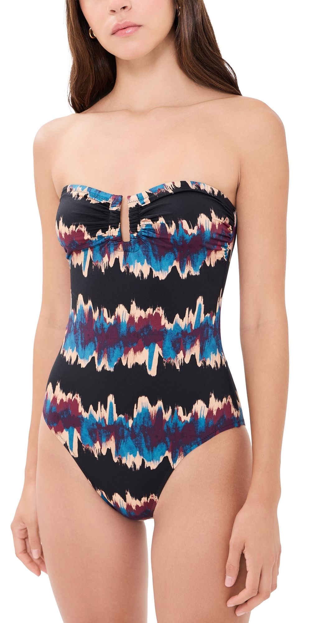 Ulla Johnson Monterey Strapless Maillot One Piece Alloy XL