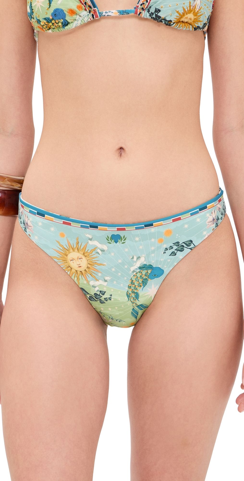 Agua Bendita Ilu Reversible Solstice Bikini Bottoms Multicolor XL