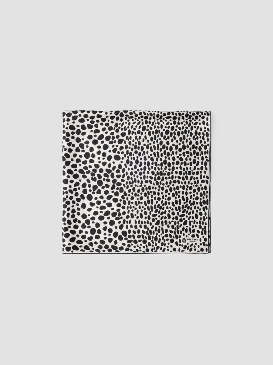 Prada Women's Printed Silk Twill Scarf - Multicolored