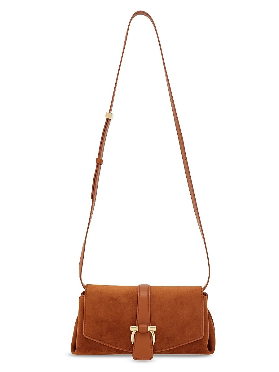 Women's Small Front Flap Suede Crossbody Bag - Naturale Resort