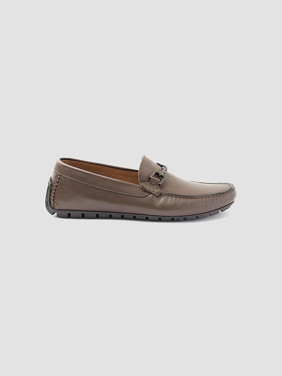 Men's Xander Leather Driver Loafers - Brown - Size 8