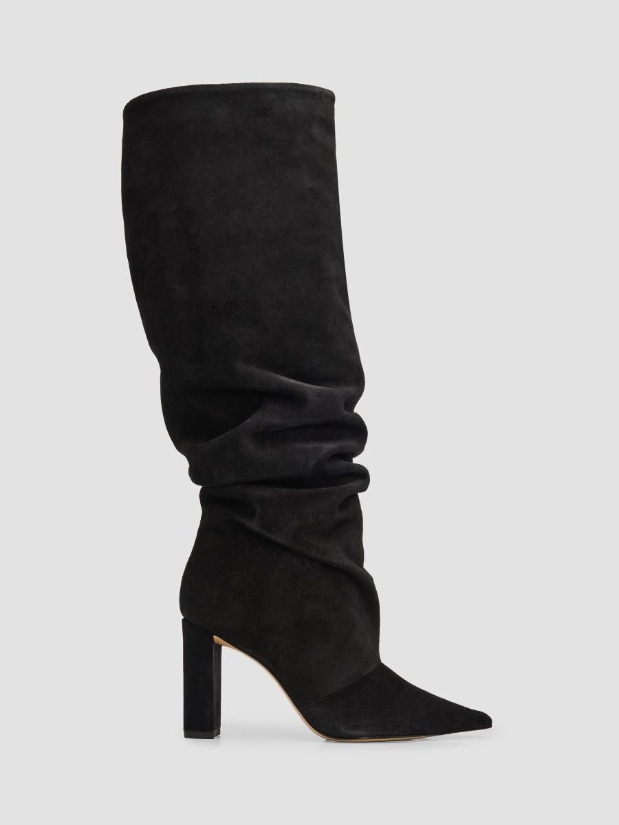 Alexandre Birman Women's Thay Slouch 90MM Suede Boots - Black - Size 12