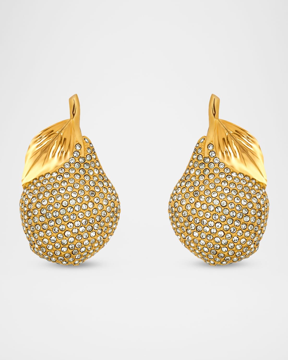 Pave Pear Stud Earrings