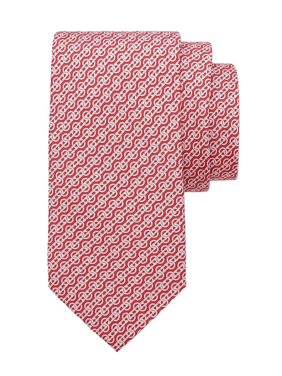 Men's Trofeo Silk Tie - Rosso Rosa