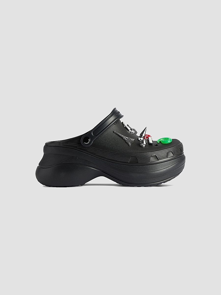 Balenciaga Men's Crocs Jibbitz Mules - Black - Size 12