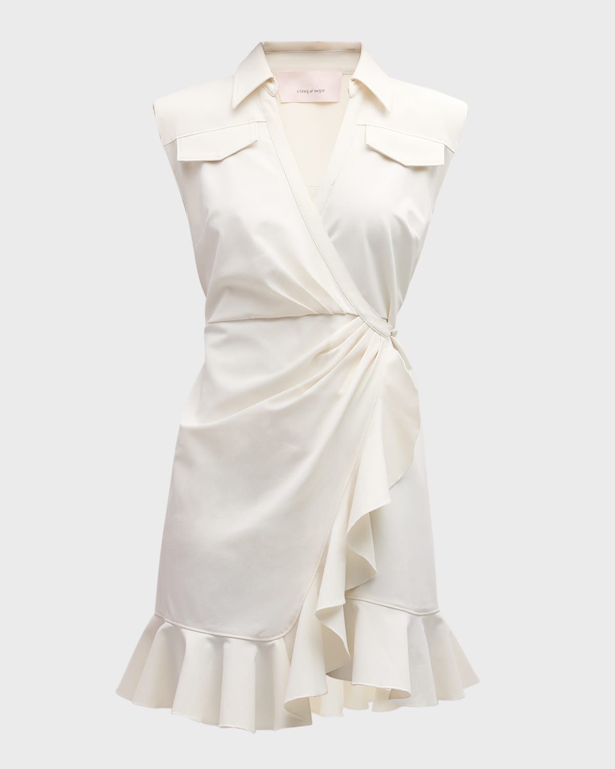 Zenni Sleeveless Mini Shirtdress